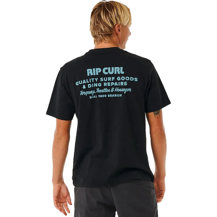 2024 Rip Curl Mnner Heritage Ding Repairs Tee 0EZMTE - Black